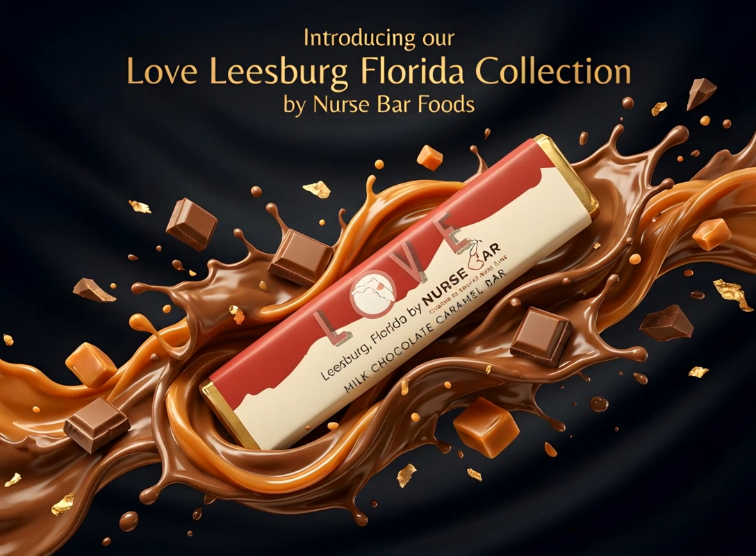 Love Leesburg, Florida by Nurse Bar Milk Chocolate Caramel Bar