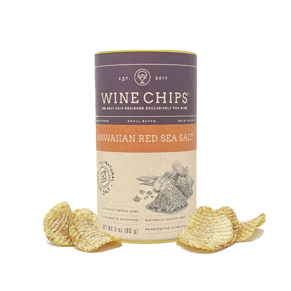 Wine Chips Hawaiian Red Sea Salt - Sweet & Savory Snack 3oz