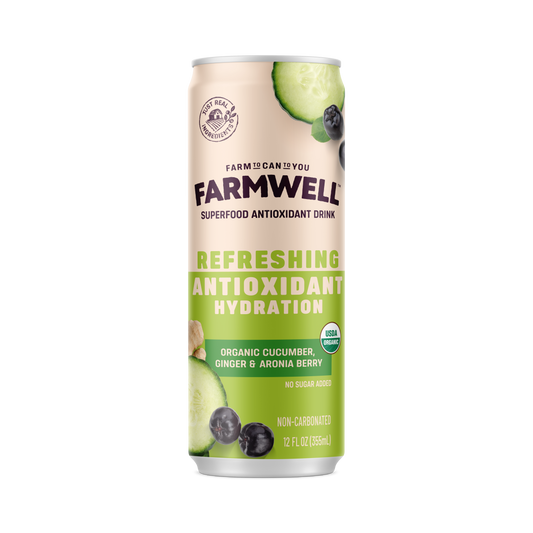 Farmwell Cucumber Ginger Aronia 12 oz - Organic, Vegan Wellness Drink