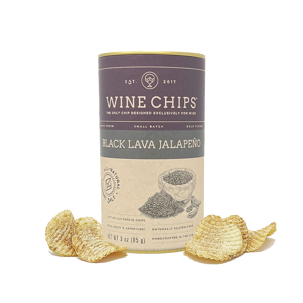 Wine Chips Black Lava Jalapeño - Spicy Sea Salt Snack 3oz
