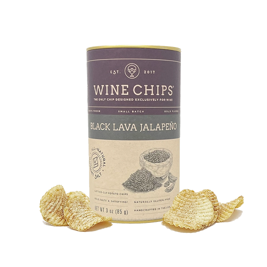 Wine Chips Black Lava Jalapeño - Spicy Sea Salt Snack 3oz