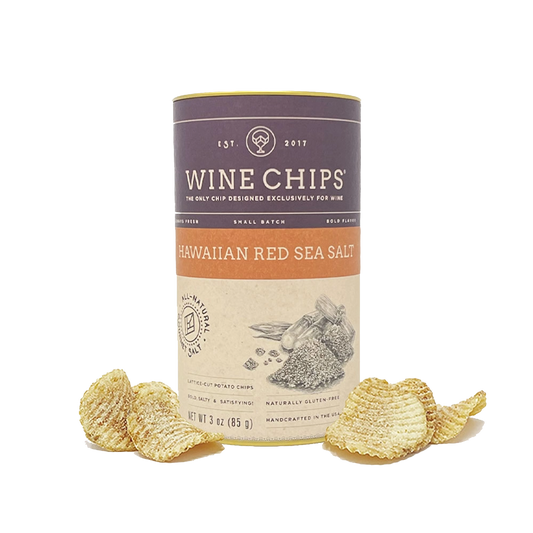 Wine Chips Hawaiian Red Sea Salt - Sweet & Savory Snack 3oz