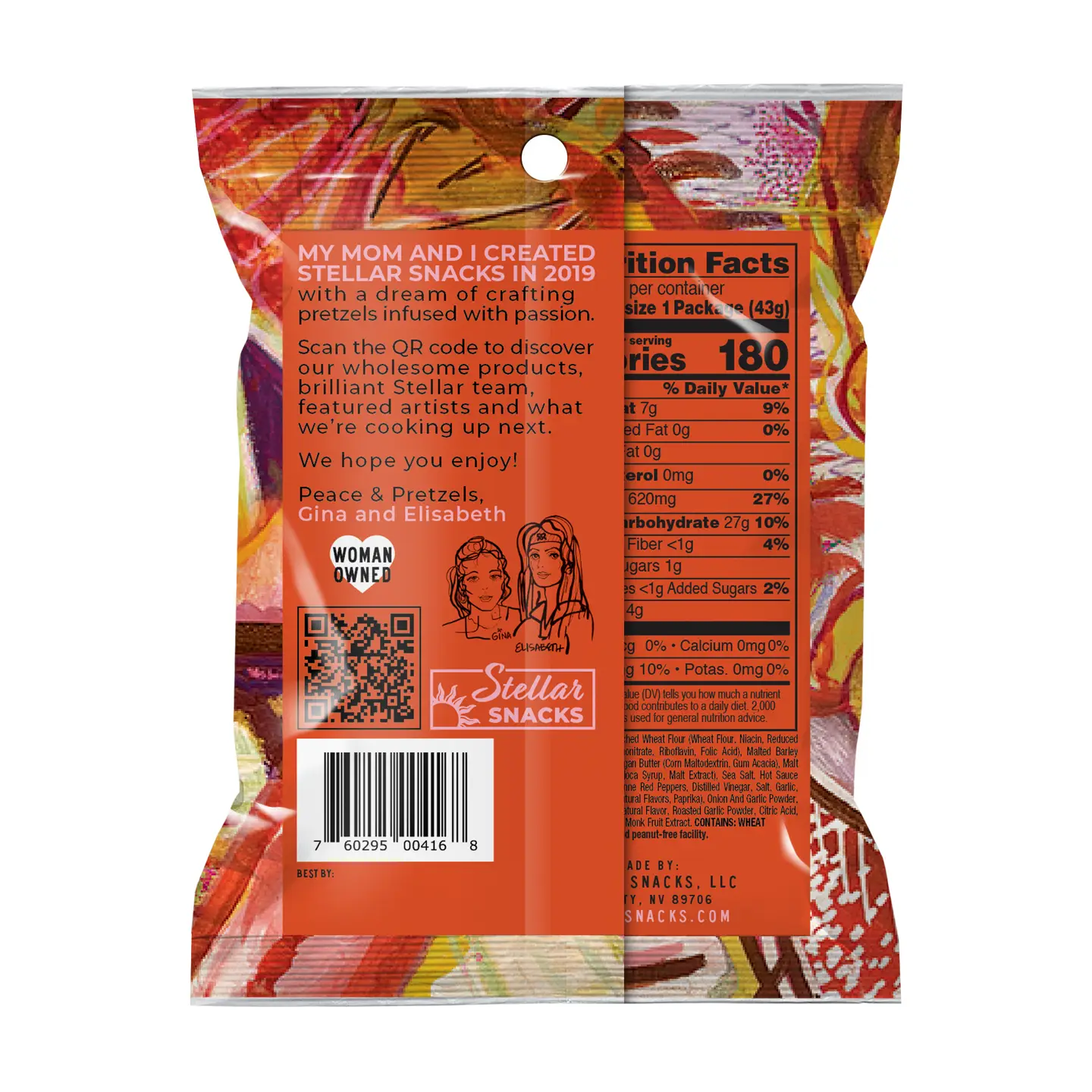 Stellar Pretzel Braids Sweet & Sparky - Crunchy Snack 1.5oz