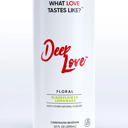 Deep Love Elderflower Lemonades 12 oz - No Added Sugar, All-Natural