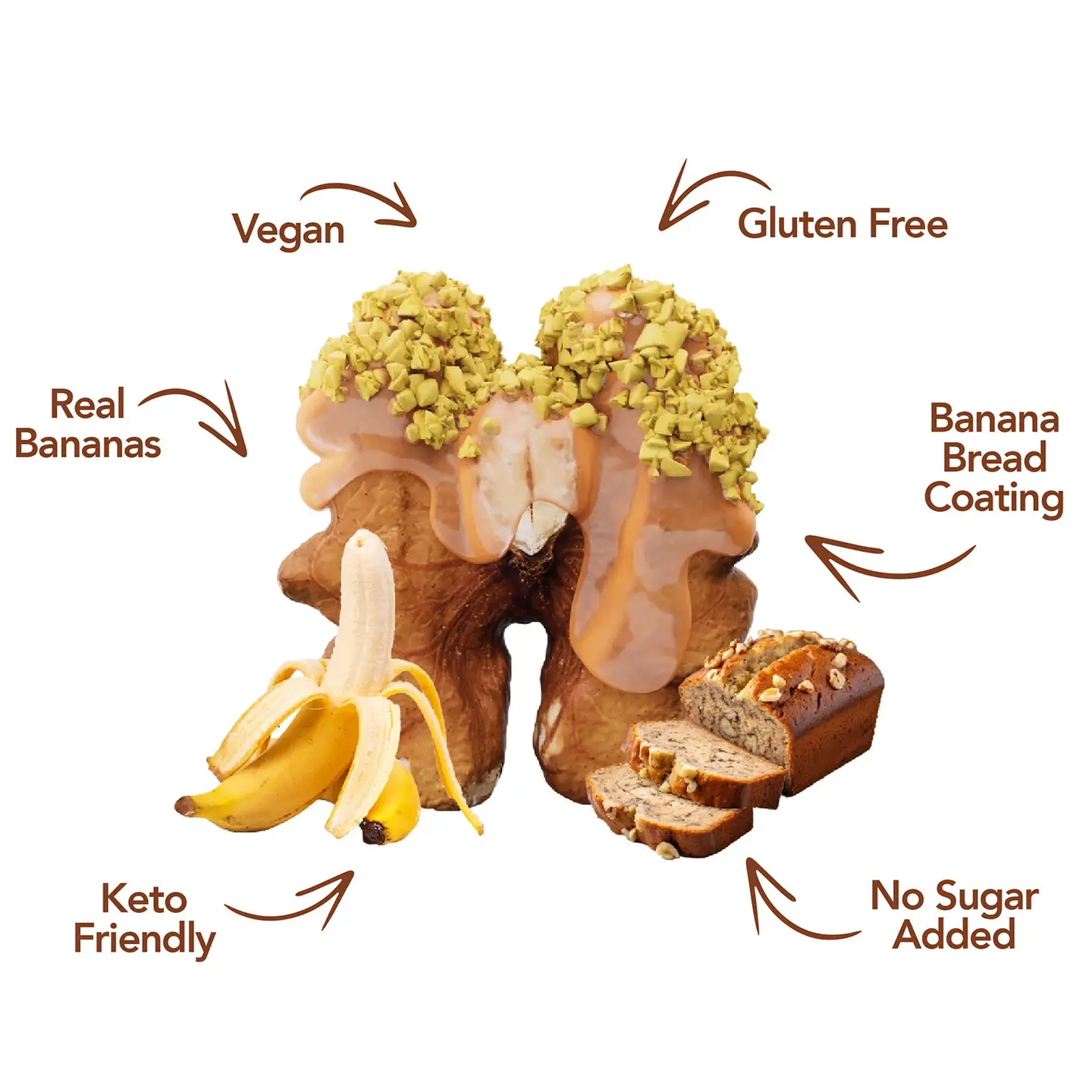 Banana Bread Walnuts Vegan Candied Nuts