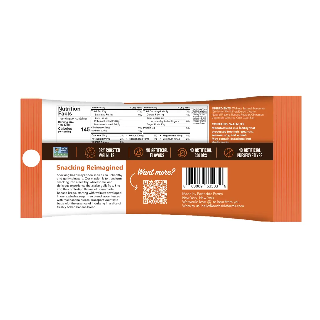 Banana Bread Walnuts Vegan Candied Nuts