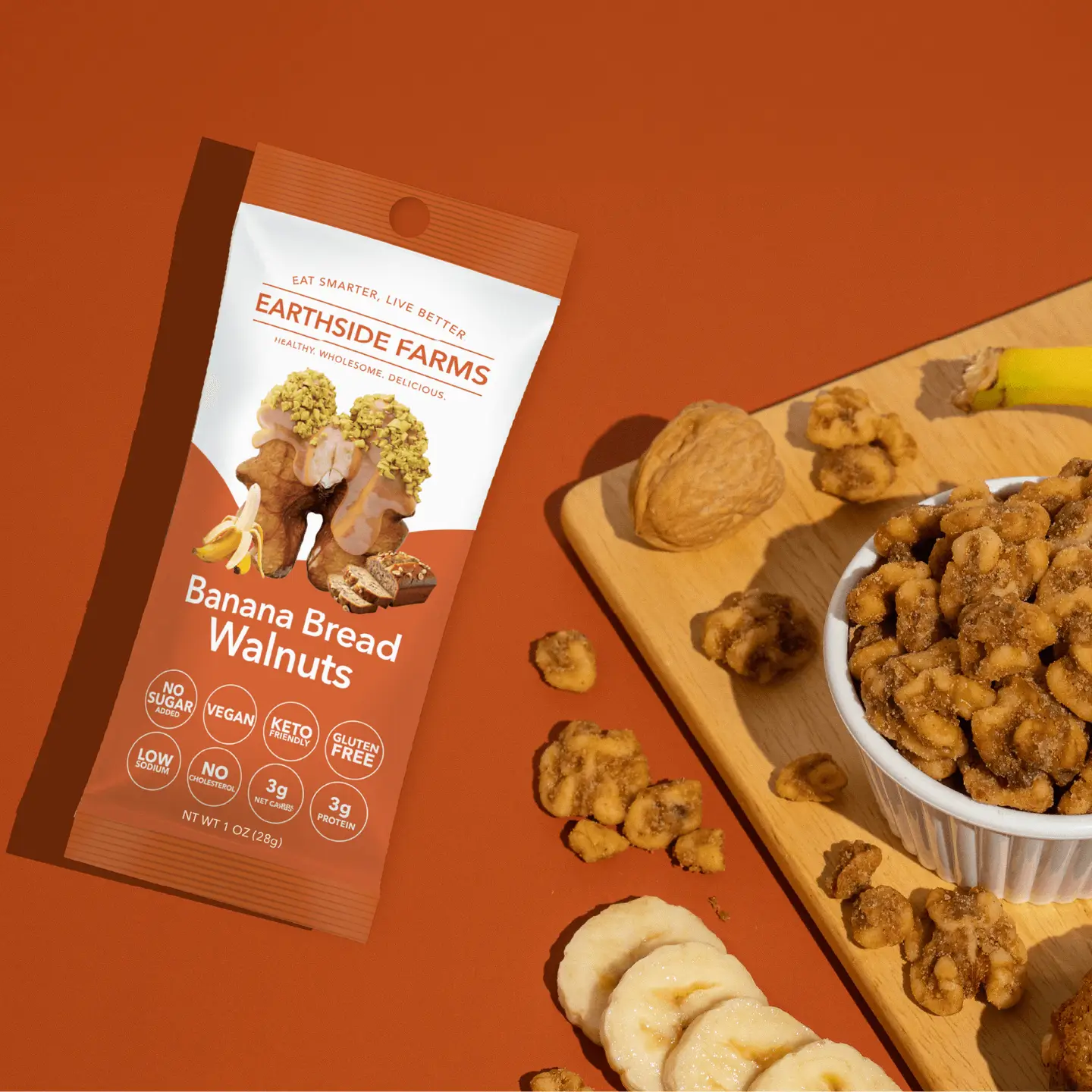 Banana Bread Walnuts Vegan Candied Nuts